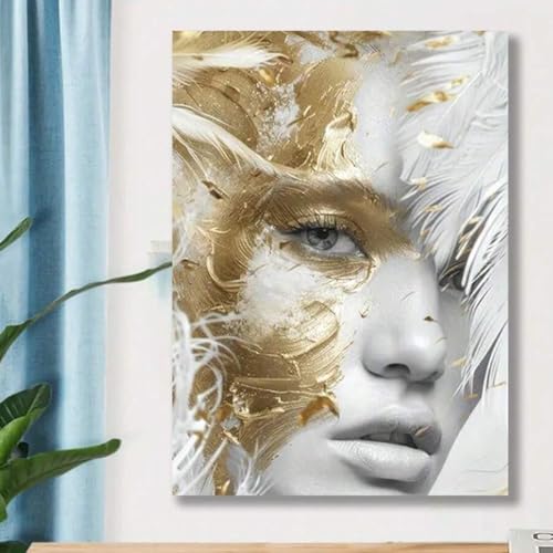 Affiches abstraites de visage féminin toile décoration murale moderne salon 21x30