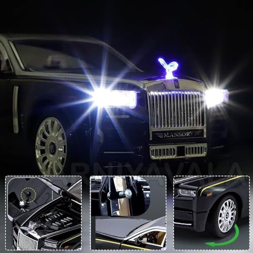 Image of 1 /24 Diecast Car Model Rolls-Royce (Phantom Silver-Black 1:24)
