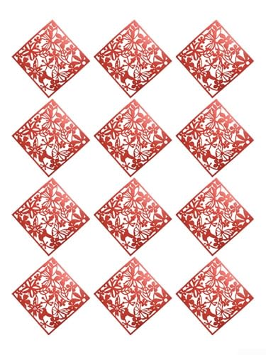 Divisor de ambiente hueco panel colgante cortina particiones arte DIY para dormitorio sala hotel bar escuela privacidad rojo juego 12 piezas miniatura 6