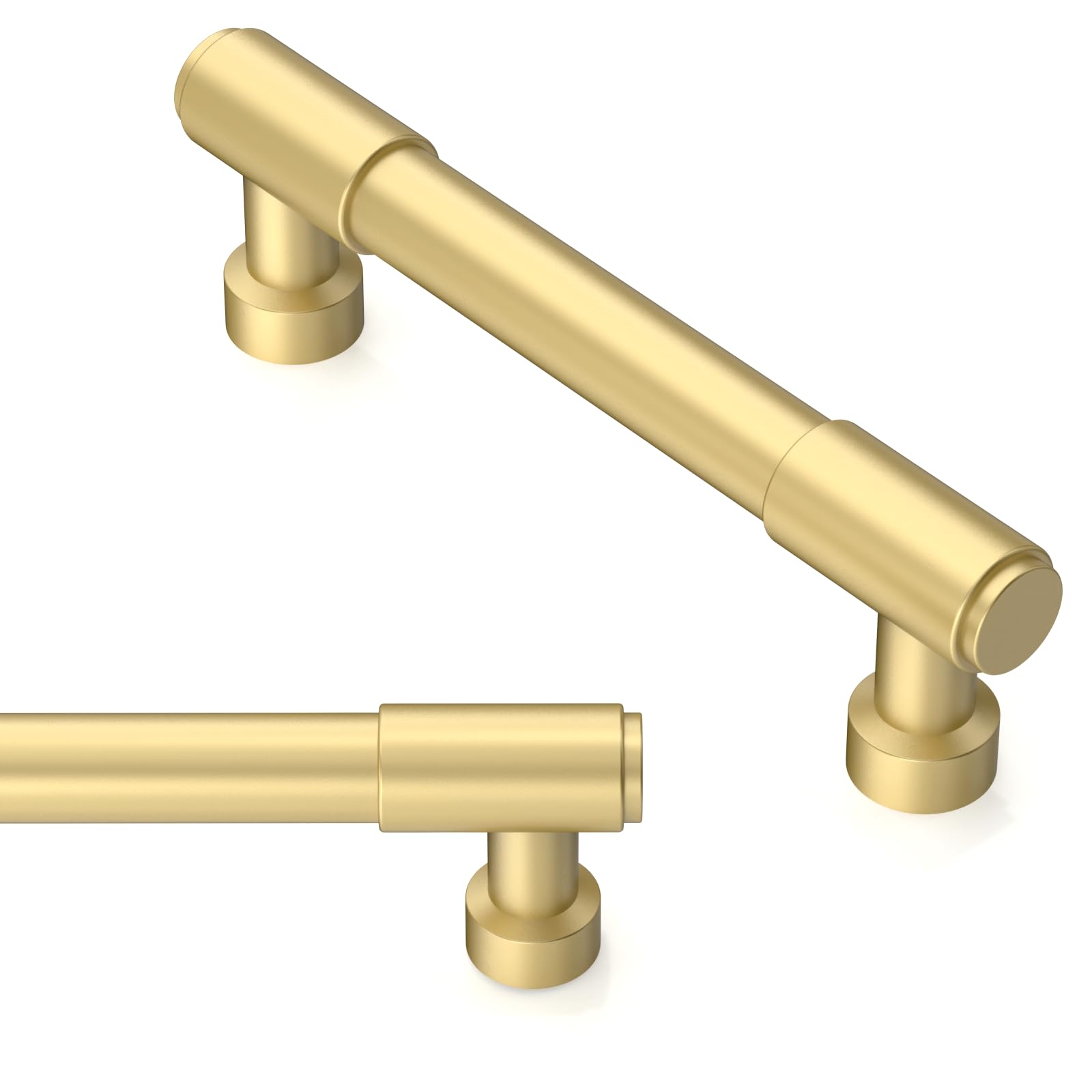 Asimerdeco 10 Pack Brushed Gold Cabinet Pulls 3.75 Inch(96mm) Kitchen Cabinet Handles Cabinet Hardware Drawer Pulls