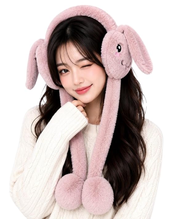 Women’s Winter Earmuffs – Soft Faux Fur Ear Warmers for Girls, Cozy Foldable Ear Covers (Multicolor)(Cute Dezine)-image-37