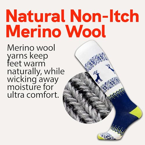 Warm Wool Ski Socks Winter – Women Skiing Merino Snowboard Pack Men4