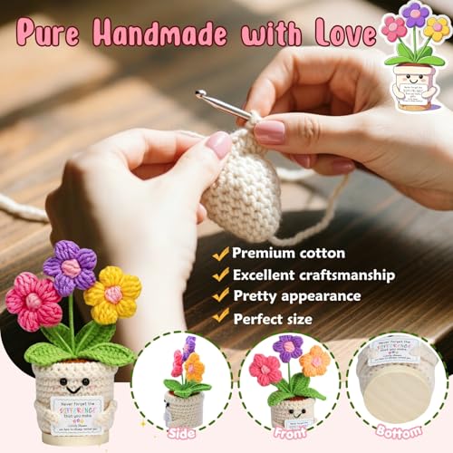 Thank You Gifts Set for Women: Teacher Appreciation Gifts 'Never Forget the Difference that You Make', Inspirational Crochet Flower Birthday Graduation Retirement End of Year Gift for Mentor Coworker — view 4