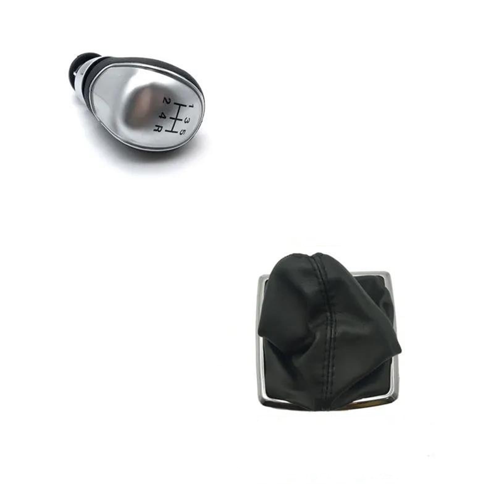 Fhuwaz Silver Small 5Speed Car Gear Knob For Focus 2 Mk2 Fl Mk3 Mk4 Mk7 Fiesta Car Styling Silver Black Gear Shift Knob 5 6 Speed Manual(Silver Small 5Speed)