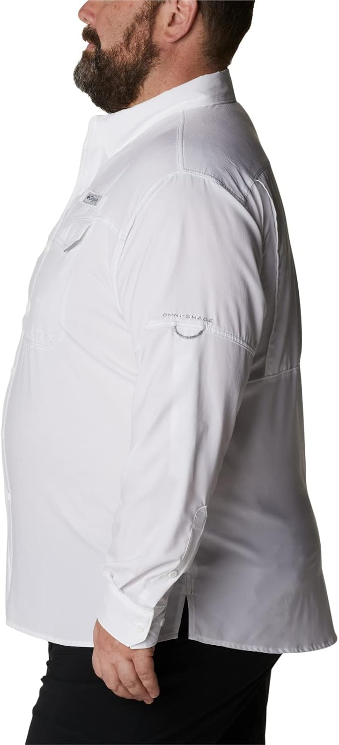 Columbia Men's Big-Tall Low Drag Offshore LS Shirt, White, 4X