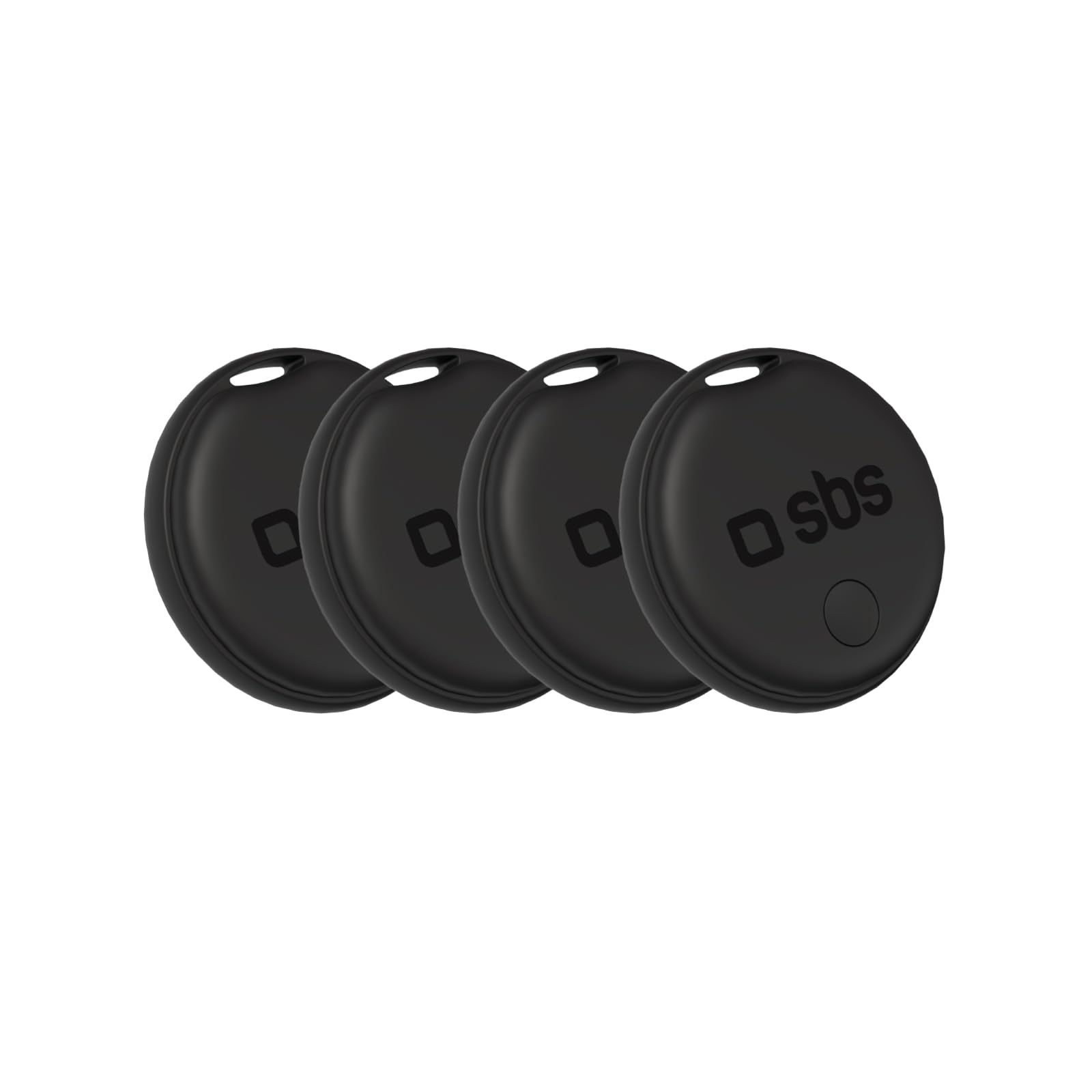 SBS Track My Dot Kit 4 Smart Tag Localizzatori Compatibili Apple Find My Google Find Hub Nero