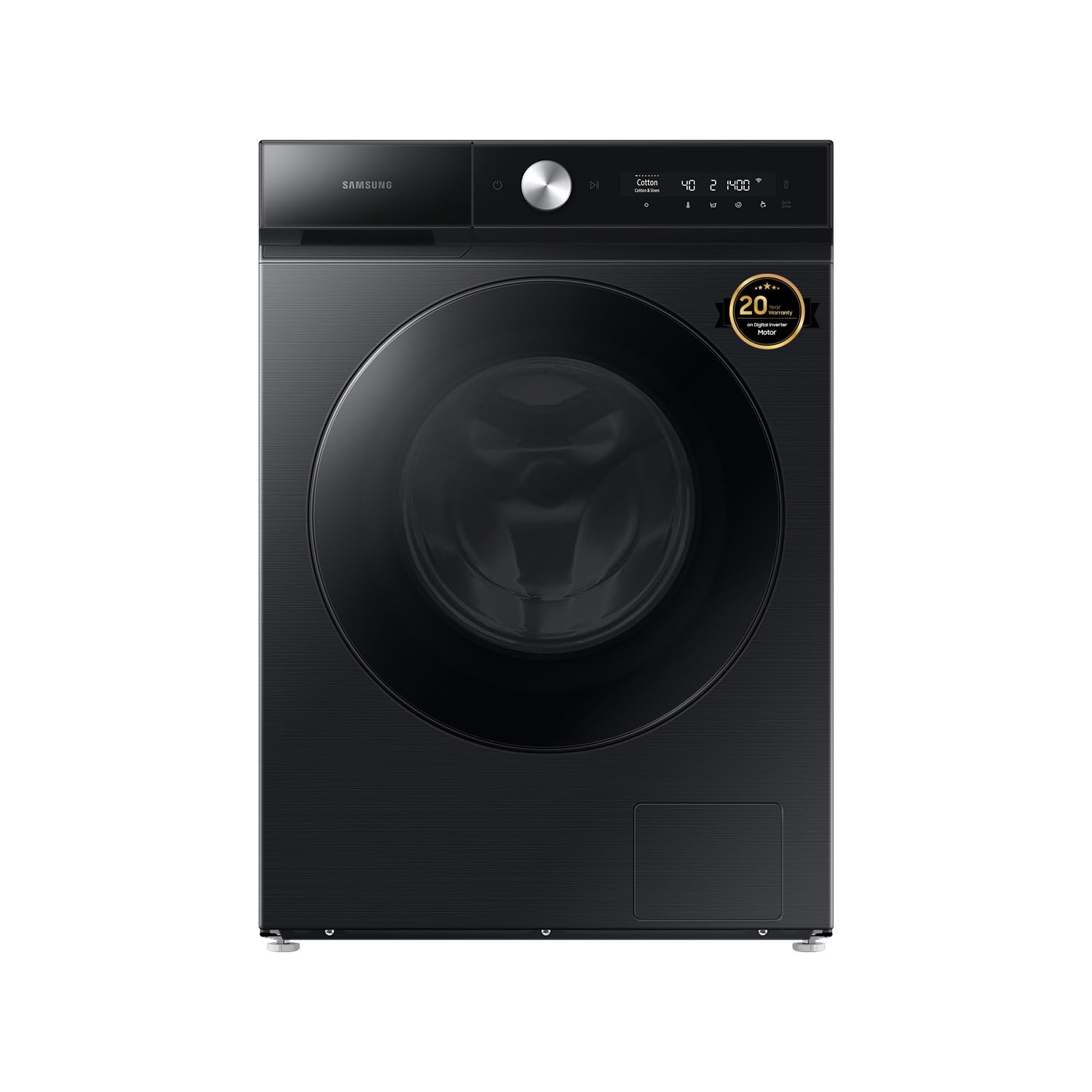 Samsung Washer Dryer Combo, Black, 11.5kg, with EcoBubble, AI Wash and QuickDrive, WD11BB944DGBGU, 20 Year Warranty on Digital Inverter Motor (UAE version)