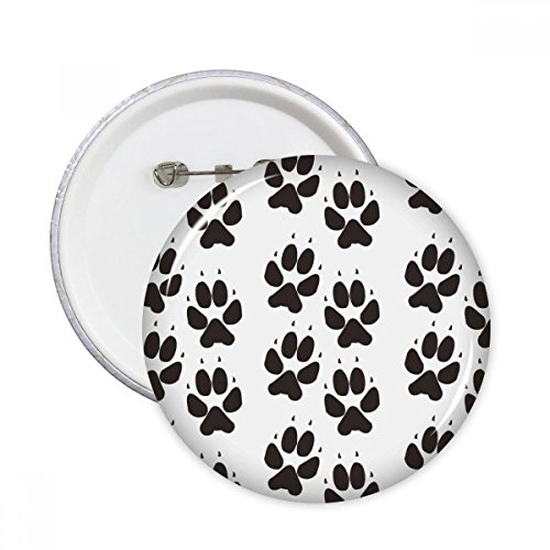 Badge patte d'animal en lot de 5 pièces, boutons ronds multicolores de taille S
