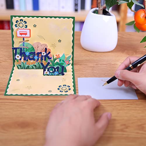 Greeting Art 3D Thank You Pop Up Card, 6.1×5.1"-3D Pop Up Greeting Cards For Anniversary, Graduation, Wedding, Appreciation, Mother's Day, And Teacher Thank You Card #TOP3