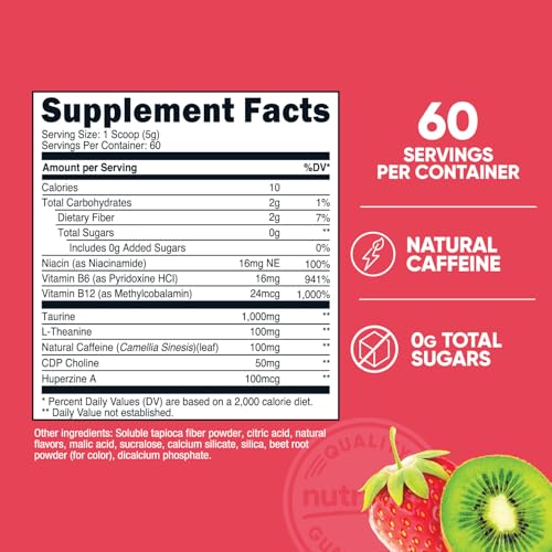 Nutricost Strawberry Kiwi Energy Complex, 300g Dietary Supplement