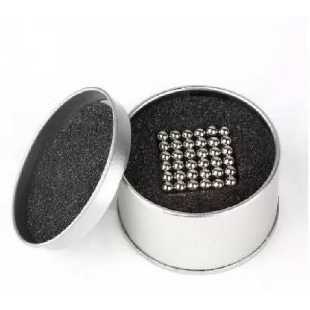 M-agnet Balls Decorative Funny DIY Fridge & Desktop Strong Rare Earth Balls Coolest Office Decor Gadget Toys Creative Design Handicraft SILVER 5 Millimeter 216Pieces