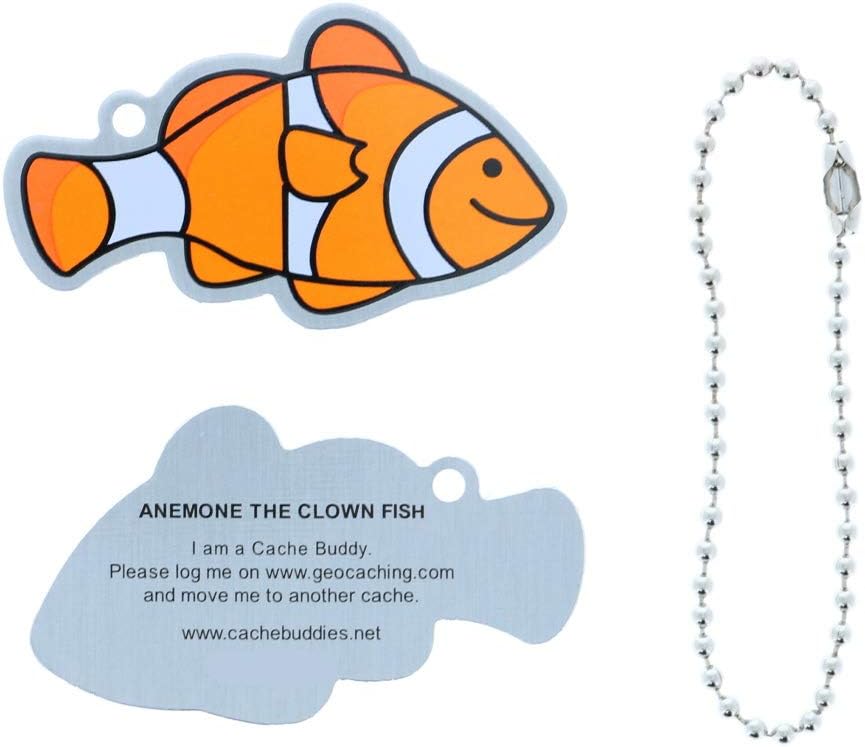 Cufsdo Cachemark Anemone The Clown Fish Geocaching Trackable Travel Tag C