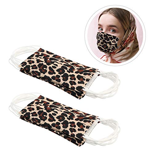 VALICLUD 50Pcs Adultos Dust- Proof Capa Leopardo Impressão Prático