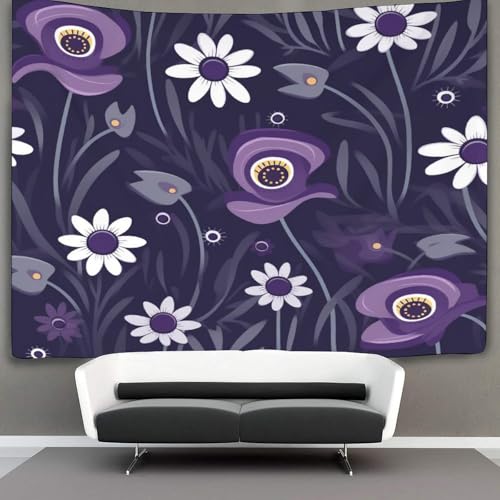 Tapisserie murale fleur 3D PRIMONLEX grand format 180x230 cm pour décoration de chambre
