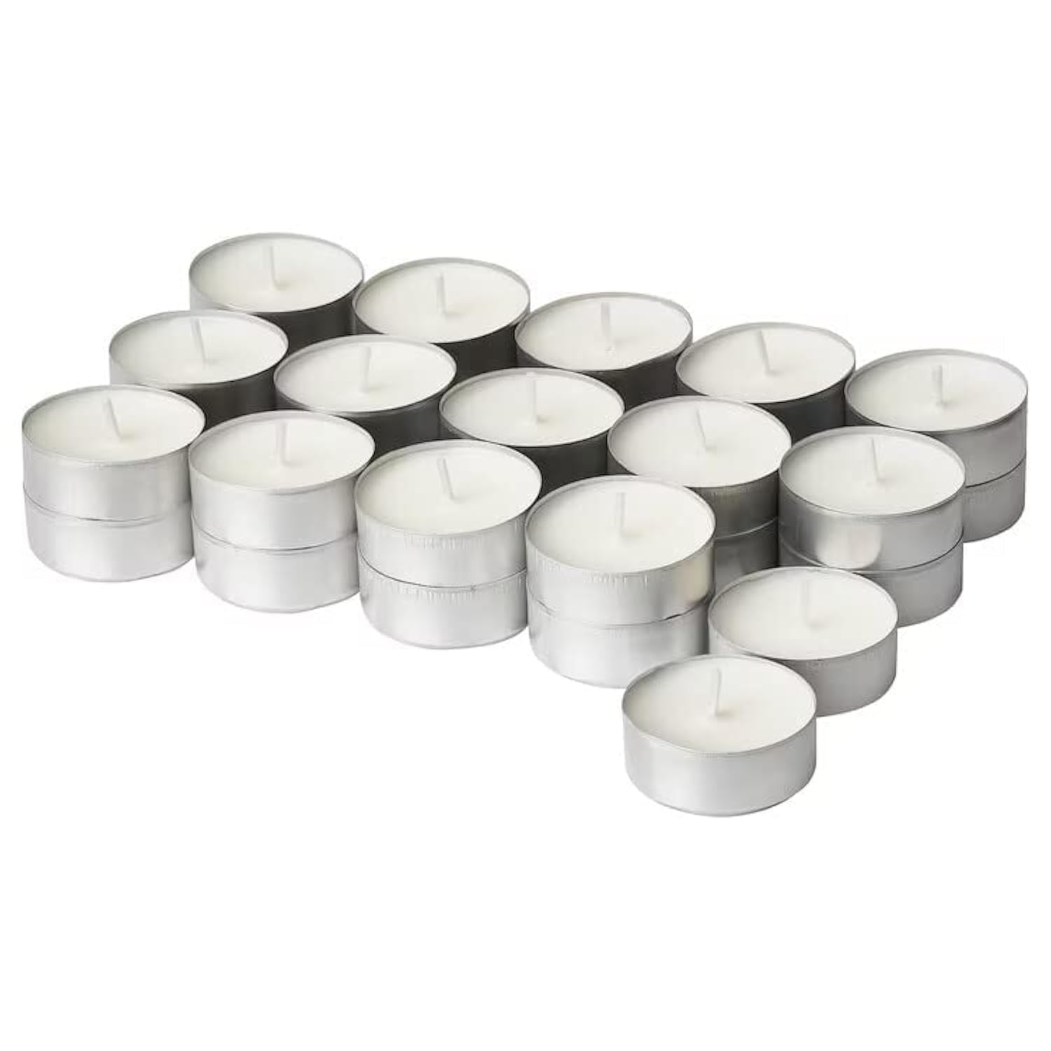 Ikea JAMLIK Aroma Tea Light Candles 1.5 inches (3.8 cm), Set of 30, Vanilla/Light Beige (905.021.63)