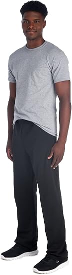 Jerzees Men's NuBlend Fleece Open Bottom Sweatpants with Pockets, Relaxed Fit, Cotton Blend - Image 6
