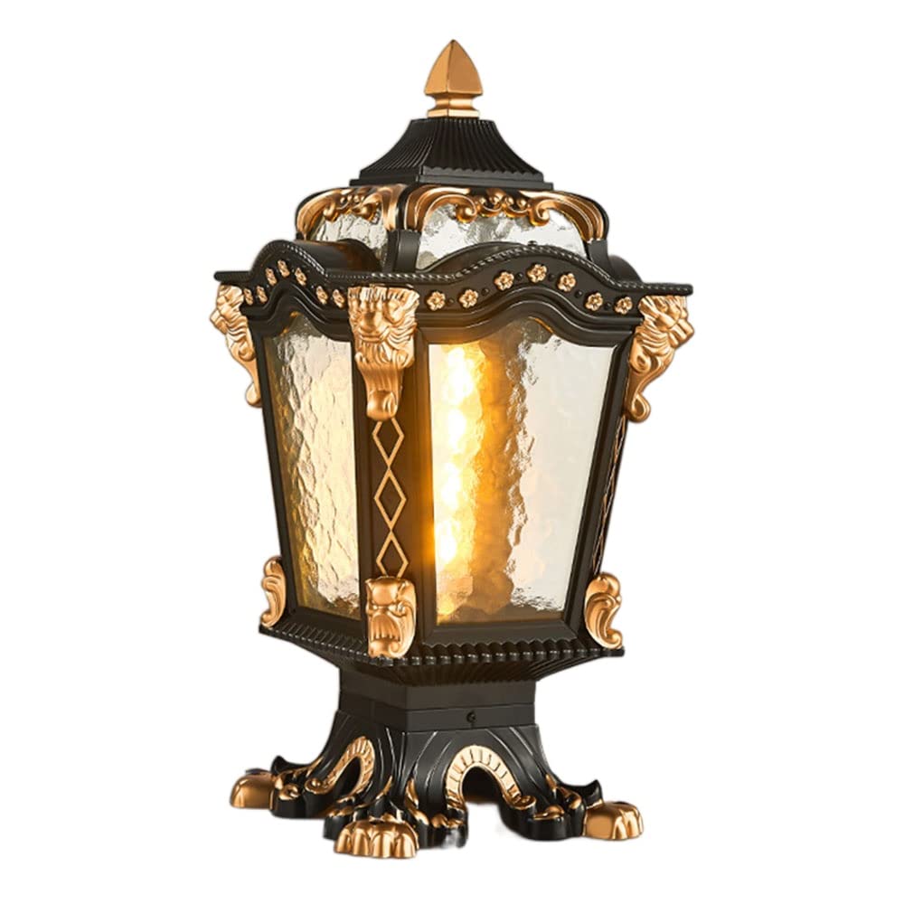 KLerDH Solar Lights, Exterior LHead for Courtyard Terrace Gate Wet Location Rated(Dark)