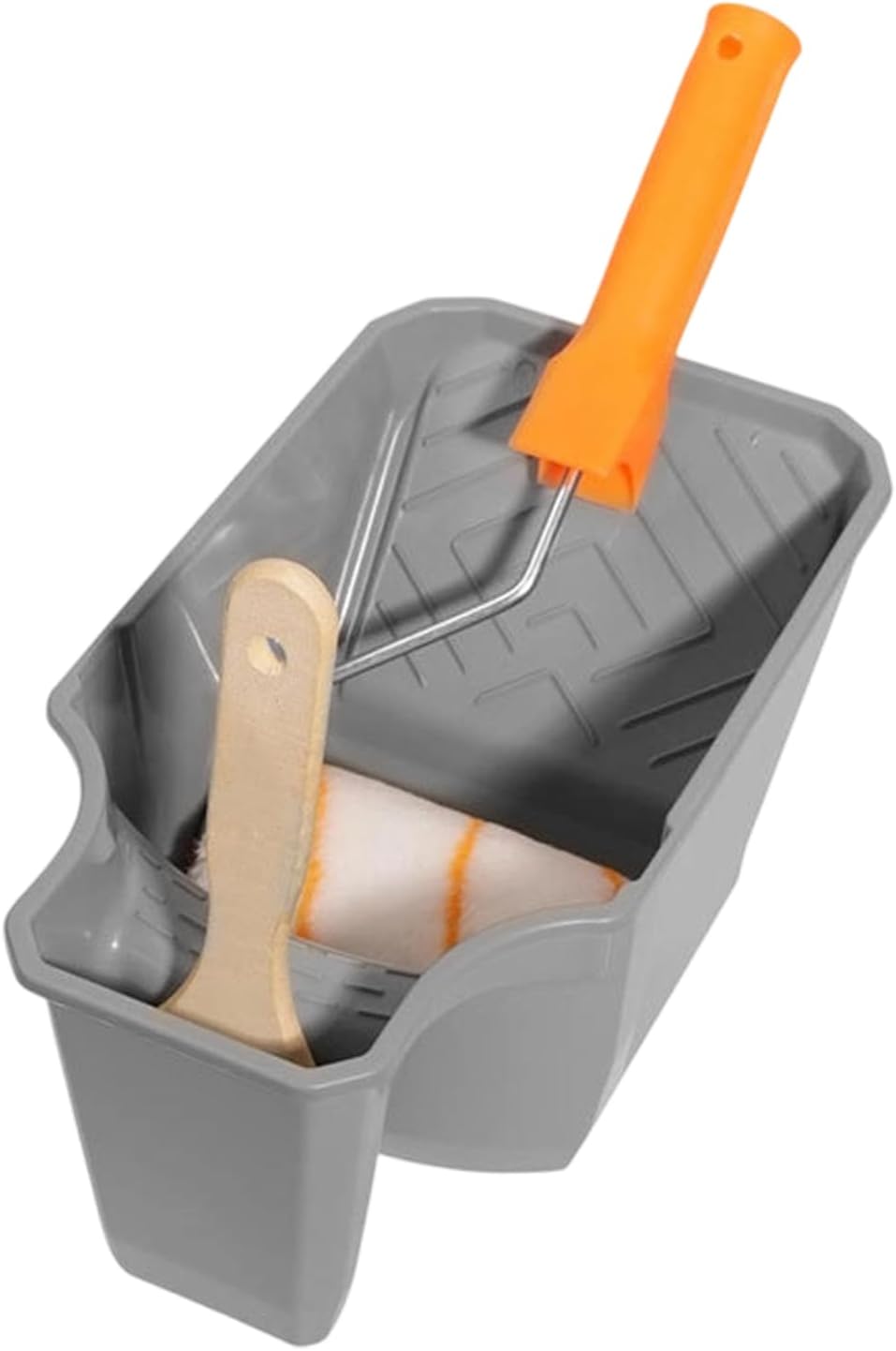 Paint Tray for Roller Handheld Loading Tray with Textured Roll-Off Area for Small Area Painting and Wall Wall Repair Paint Compact Roller Hand Held Indoor Painting Well Repaint Tool Home