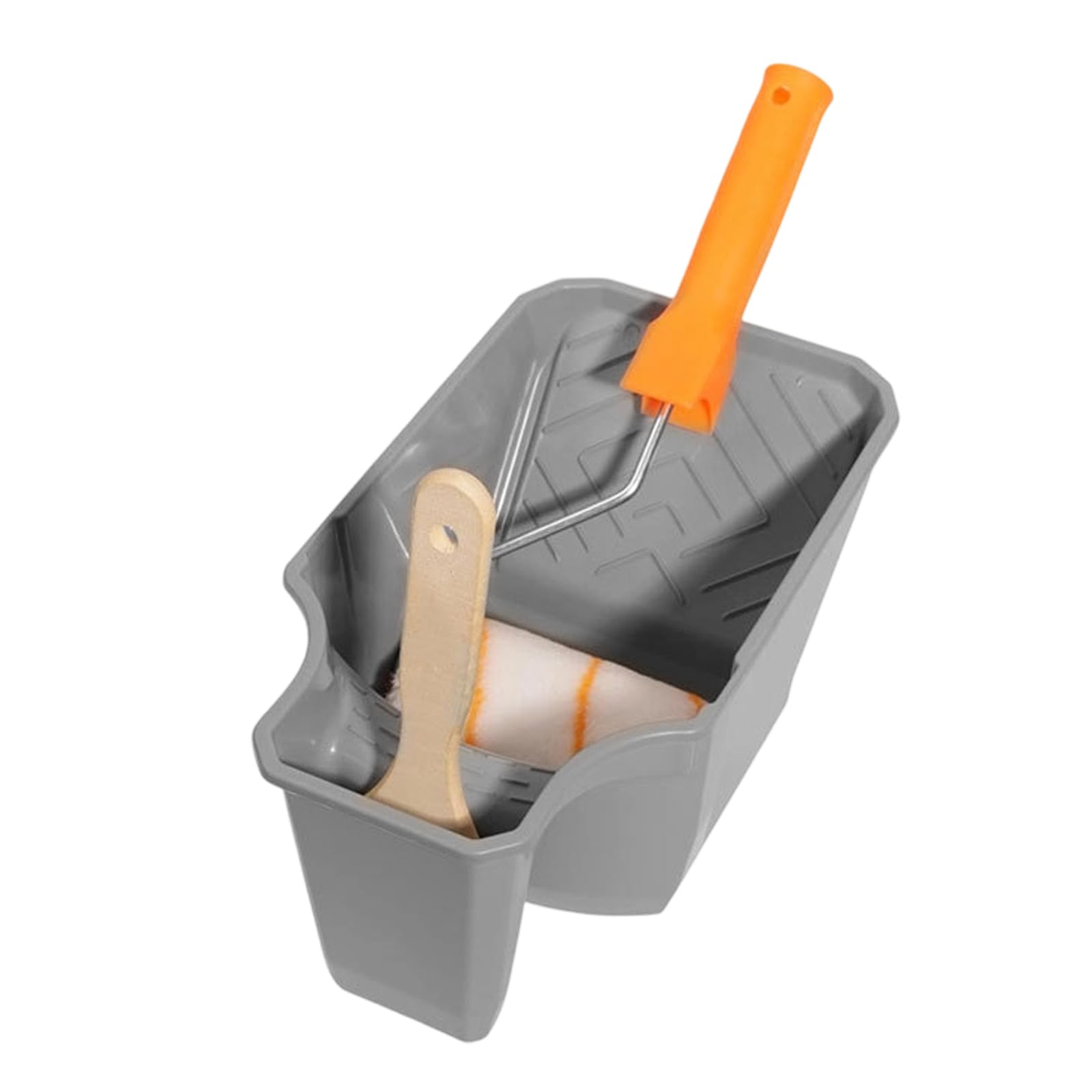 Wall Repair Paint Tray Handheld Roller Loading Tray with Paint Well and Roll-Off Area for Home Painting Tasks Indoors Wall Repair Compact Roller Hand Held Indoor Painting Well Repaint Tool Home