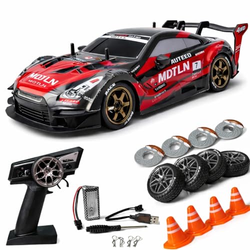 Image of XDRIFT Pro 1:16 RC Drift Car 4WD High Speed Racing Car with Proportional Control, LED Lights & Rechargeable Battery - Remote Control Car for Kids & Adults