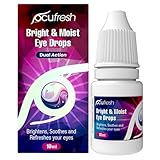 Ocufresh Bright & Moist Eye Drops | for Dazzling White Eyes | Whitens red Eyes | Added Moisturising Formulation | Easy to Carry on-The-go | Gentle on Eyes | Suitable for All Eye Colors | 10ml