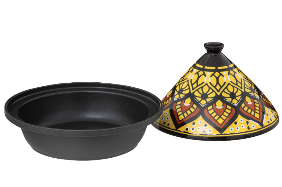 Beka 16303484 Tajine en fonte avec couvercle en céramique blanc de 28