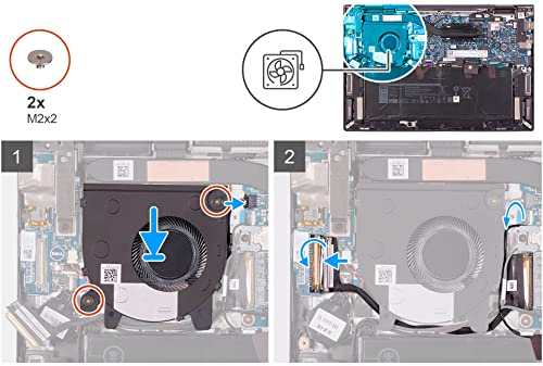 Ventilateur PC Dell Inspiron 7300 7306 Remplacement CPU GPU 99N5C - 2