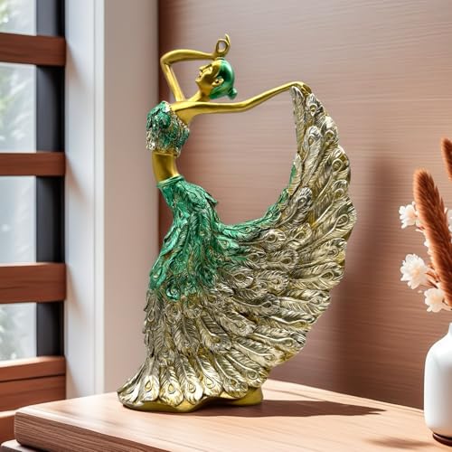 Estatua Decorativa Moderno de Bailarina Pavo Real miniatura 2