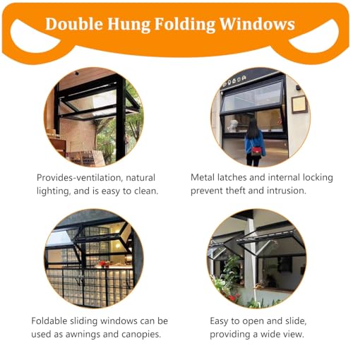 Ventana plegable de aluminio para servir comida en terrazas y cafeterías 6