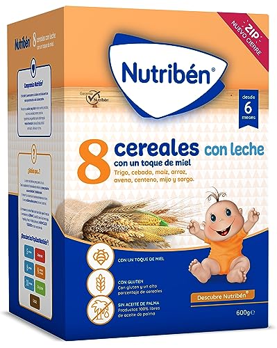 Nutribén Papilla 8 Cereales Miel con Leche Adaptada - 600 g