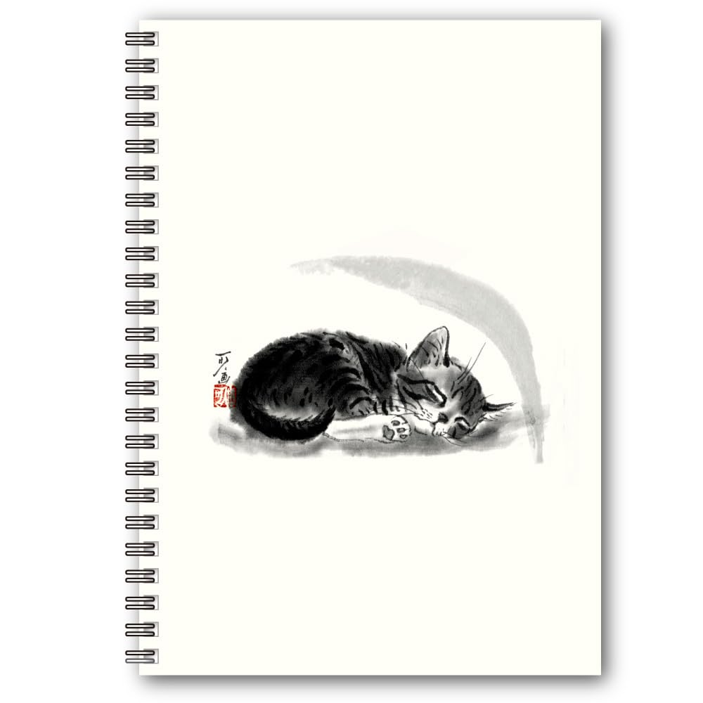 中浜 稔　猫の墨絵 フレーム付き ポストカード 中浜稔 何？ 105×150mm 猫墨絵作家 アート 淡路市