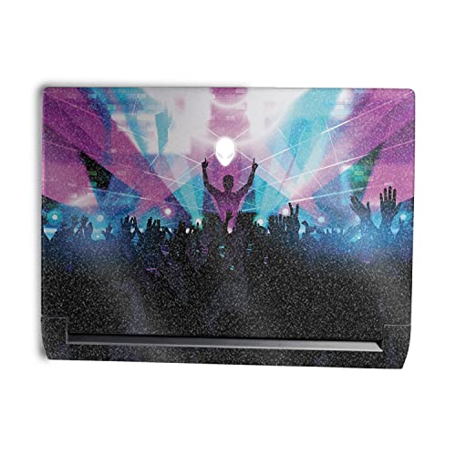 MightySkins Glossy Glitter Skin Compatible with Alienware M15 R7 (2022) Full Wrap Kit - Dj Festival | Protective, Durable High-Gloss Glitter Finish | Easy to Apply & Change Styles | Made in The USA