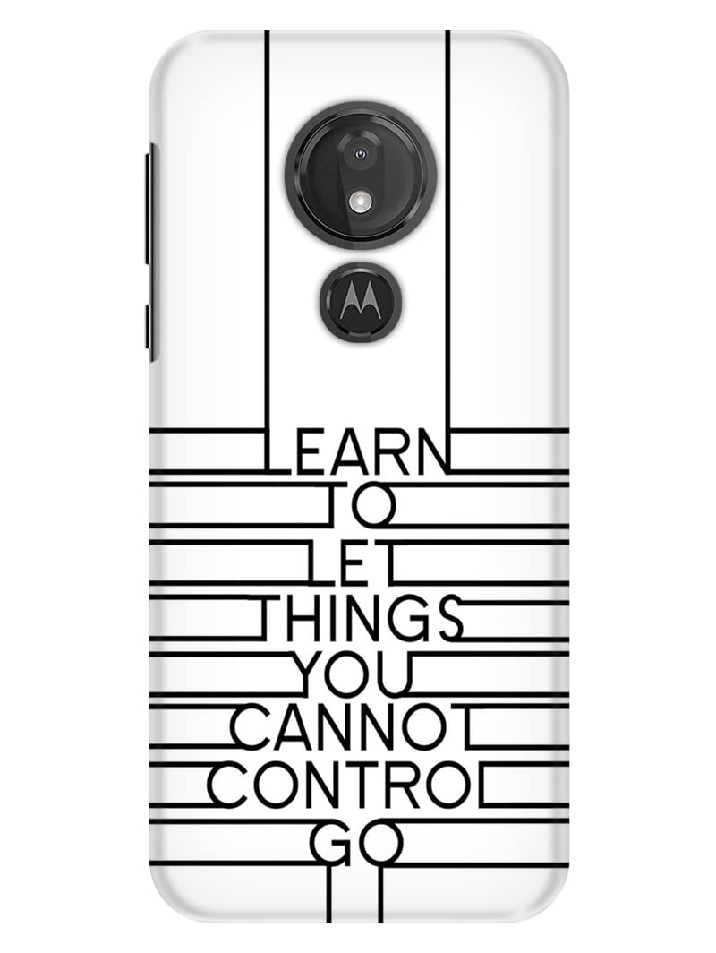 JugaaduStore Designer Printed Slim Fit Hard Case Back Cover for Motorola Moto G7 Power | Learn to Let Go (Polycarbonate)