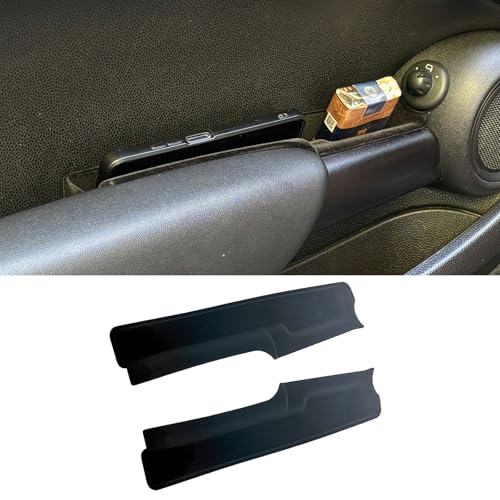 YSWOMOSKD 2 Stück Türablagekasten (Autotür-Aufbewahrungsbox) für MINI R56 R55 R57 R58 R59 ABS-Material mit Vollflächiger Flockierung für Fahrer- & Beifahrerseite (Schwarze Flockierung)