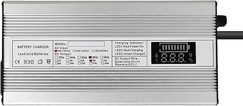 Miniatura 2 de Abakoo Cargador de batería de 48 V 5 A para carrito de golf Yamaha G19 G22, con enchufe de 2 pines, pantalla LED, 48 voltios 5 amperios