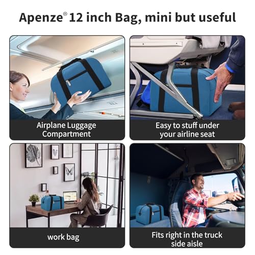 Image of Small Gym Bag Carry On Bag - 12 in Mini Duffle Bag Lightweight for Overnight Travel - Blue