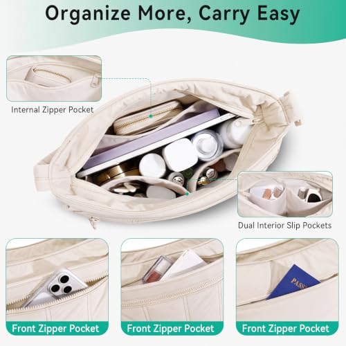 Image of Nylon Crossbody Bag for Women, Lightweight Shoulder Travel Purse