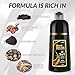 MEIDU Black Hair Dye Shampoo 3 in 1 for Gray Hair, Black Hair Dye for Women Men, Hair Color for Women Herbal Ingredients Natural (500ml,16.9oz) (Black)