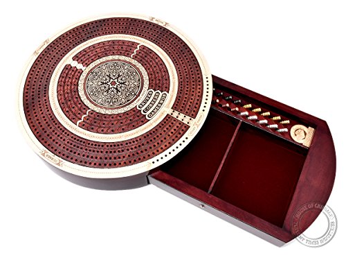 Round Shape 4 Tracks Continuous Cribbage Board miniatura 2