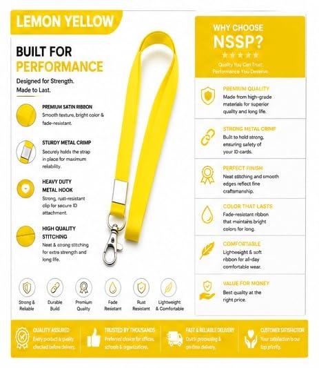Image of 24mm or 1 inch thick Lanyards with Badge Clip