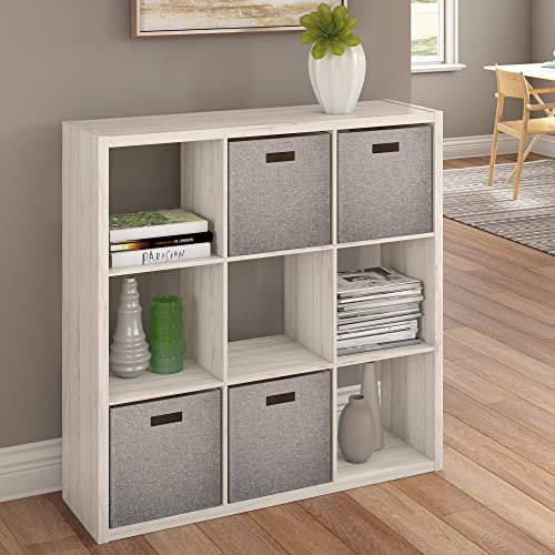 Image of ClosetMaid Decorative Open Back 9-Cube Storage Organizer, Bleached Walnut