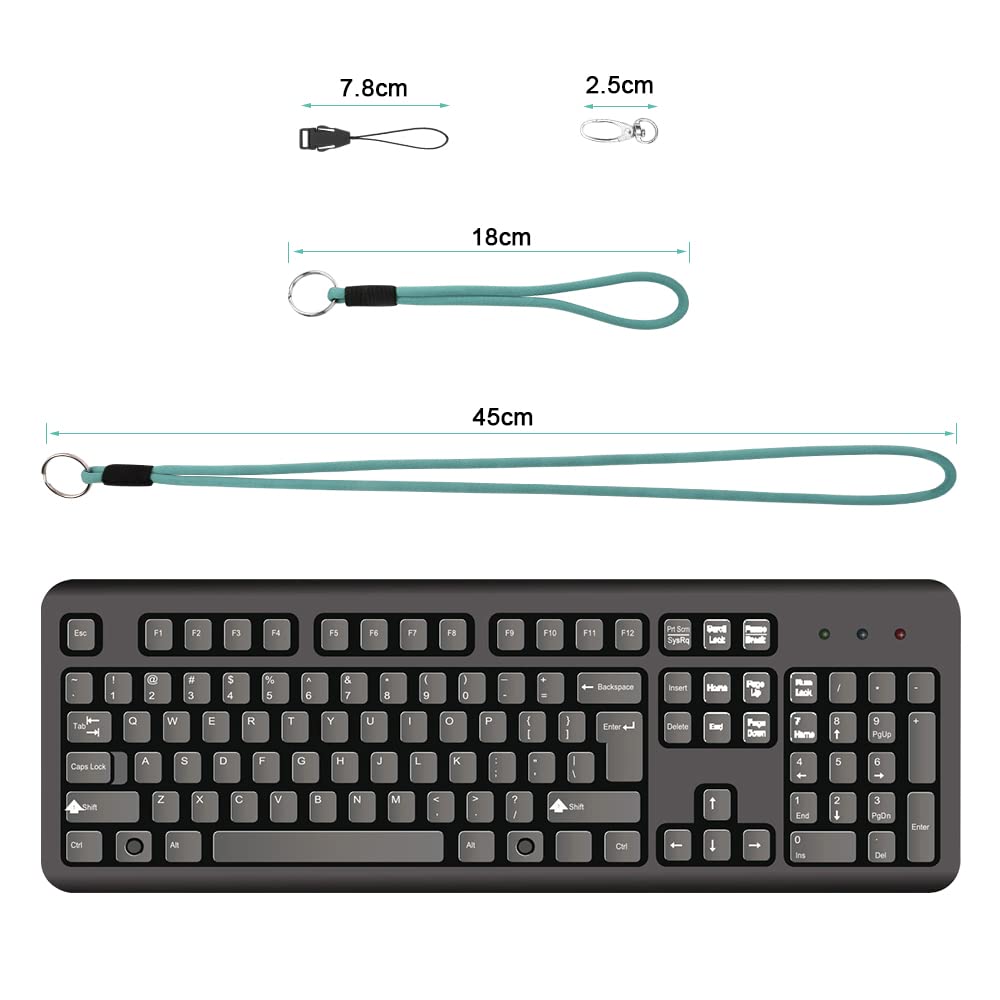 Vicloon Portachiavi Collo Staccabile Cordino Porta Badge Cinturino Polso Laccetto Fibbia Sgancio Sicurezza Neck Lanyard Strap Verde 2Pcs
