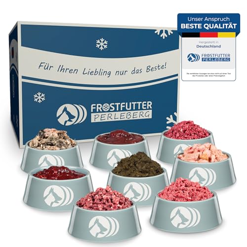 Frostfutter Perleberg Barf Starter-Paket | 22 kg Barf Hundefutter | Hochwertige Rohfütterung | 100% natürliche Zutaten | ohne Zusatzstoffe | gesunde Hundenahrung | Made in Germany