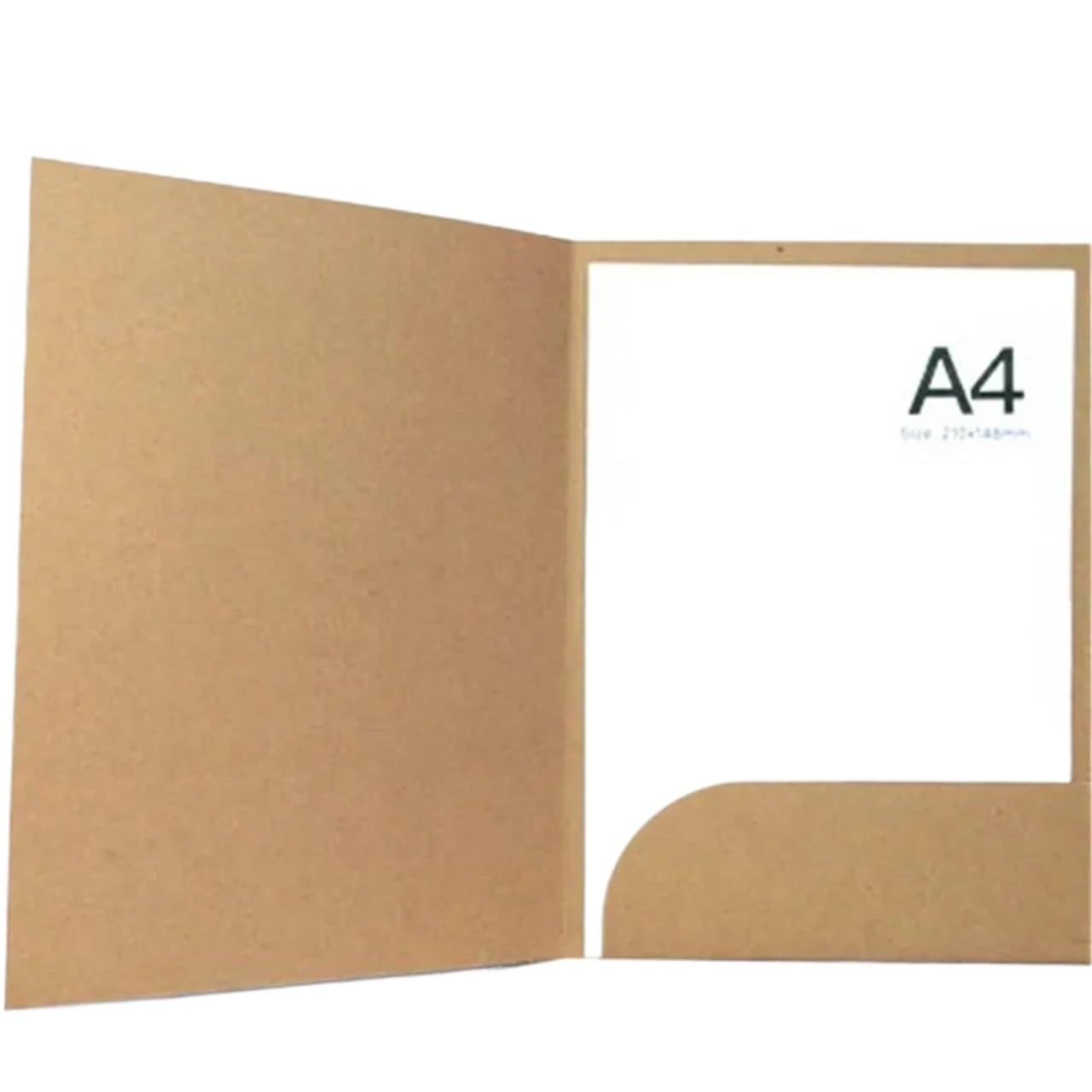Ordner Für Noten 10 Stück Kraftpapier-Aktenordner im A4-Format, Präsentationsordner for Noten, Büro, Quittungen, Rechnungen, Berichtsprojekte Für Musikpartitur，File(1 Pocket-Brown)
