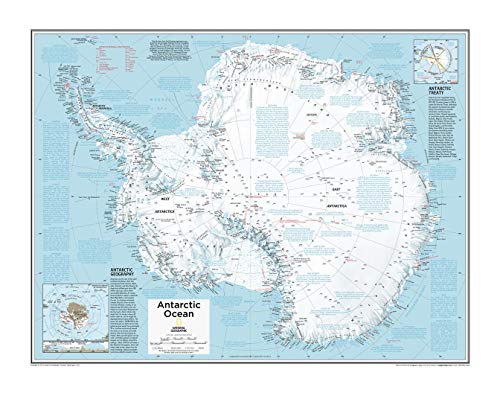 National Geographic Carte murale Antarctica 71 x 56 cm