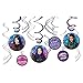 amscan Descendants 3 Hanging Swirl Decorations- 12 pcs., Multi