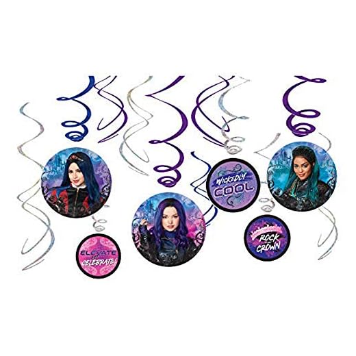 Disney Descendants 3 Swirl Decorations | Value Pack | 1 Set