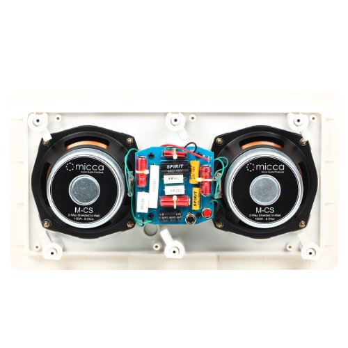 Micca M-CS Dual 5.25 Inch 2-Way MTM in-Wall Speaker (Renewed)
