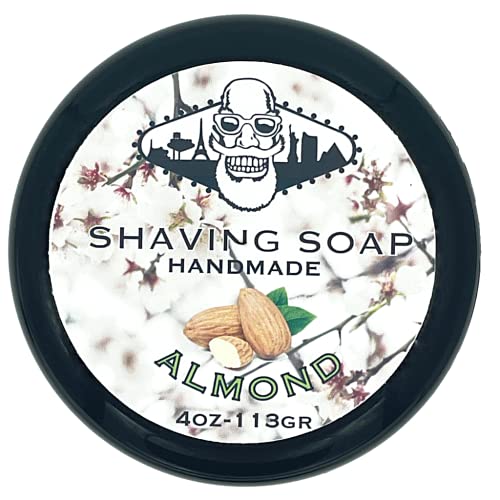 Barber Depot Shaving Soap - The Best Shaving Soap - Hand Made - Thick Lather with Fresh Scent for Classic Wet Shaving Routine. 4oz (Almond)