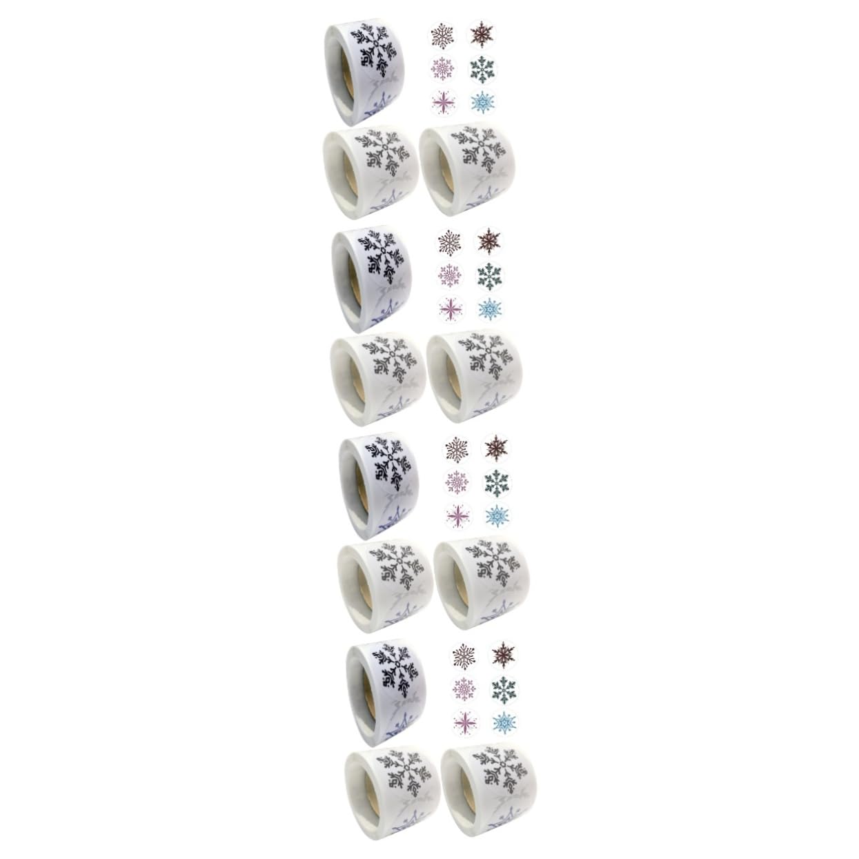 VILLCASE 12rotoli Adesivi Natalizi Autoadesivi Etichette Per Scatole Decorazioni Per Imballaggi e Biglietti Facili Applicare e Rimuovere